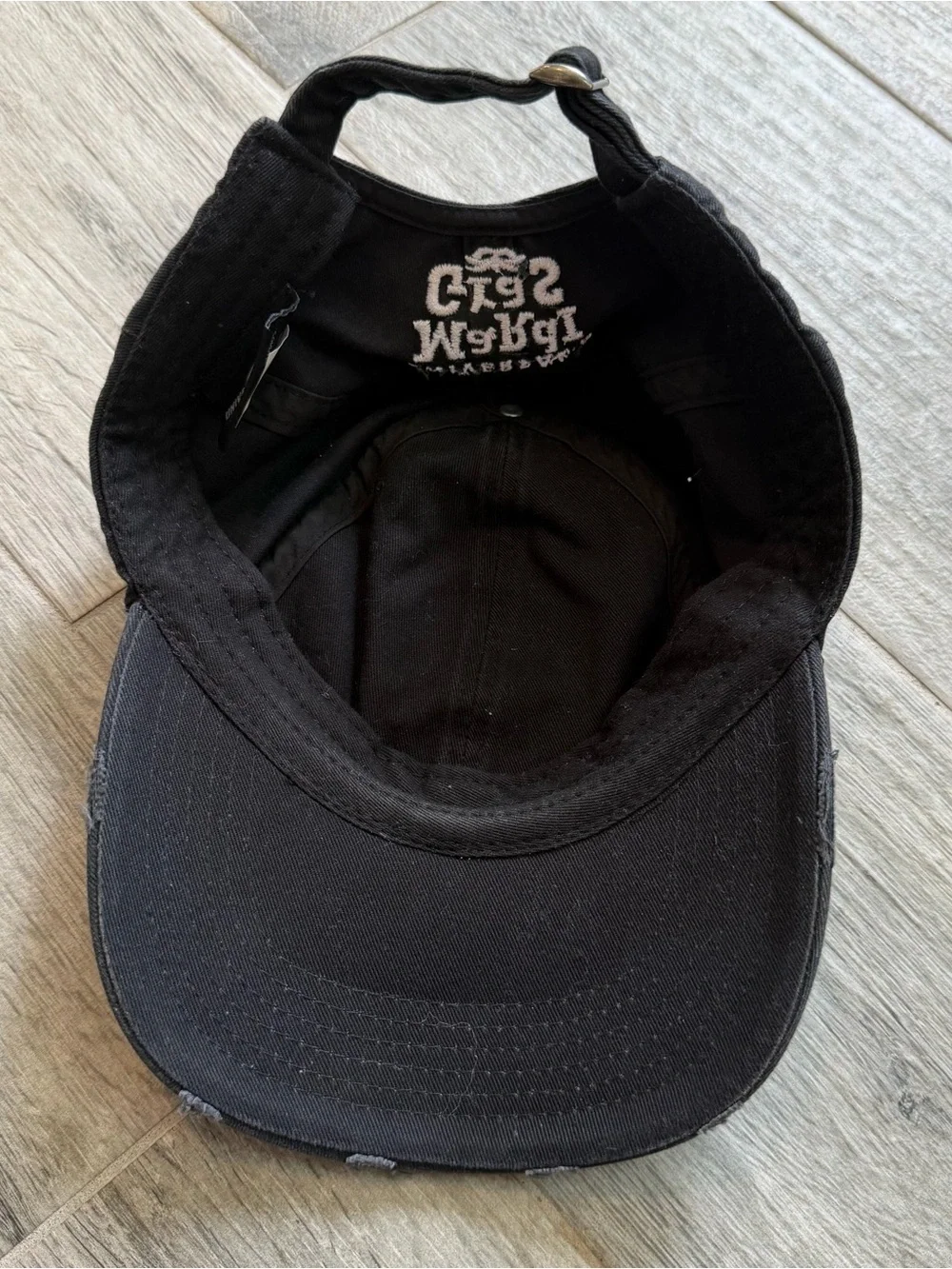 Universal Studios Mardi Gras Black Pink Distressed Hat Adjustable Grunge